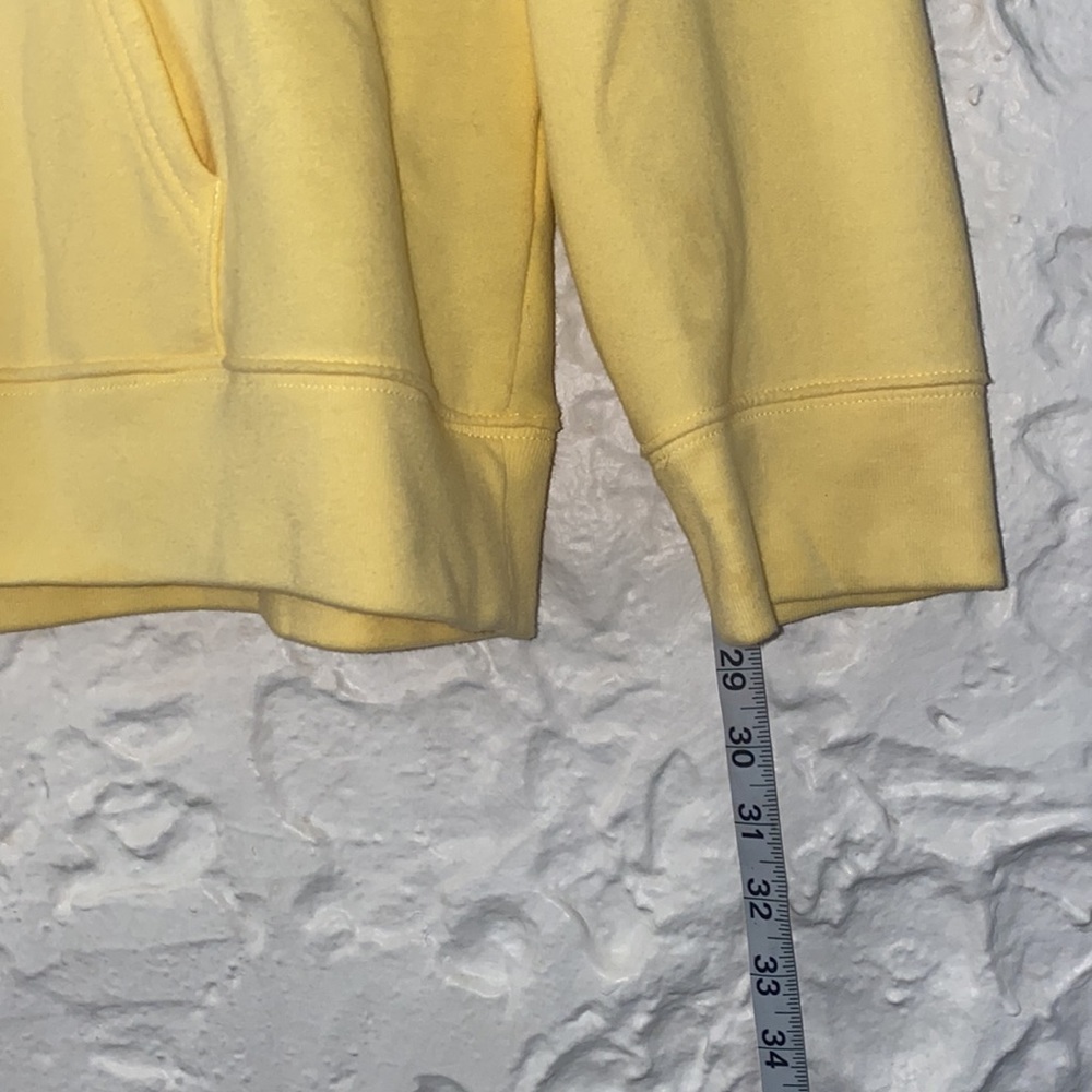 GAP Yellow Fleece Hoodie Sweatshirt - Picture 4 of 8